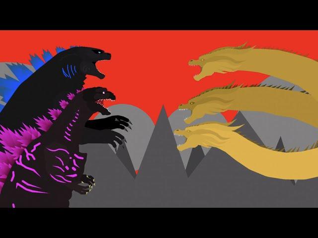 Shin Godzilla attacks (Part 3/4): Legendary Godzilla and Shin Godzilla vs Ghidorah