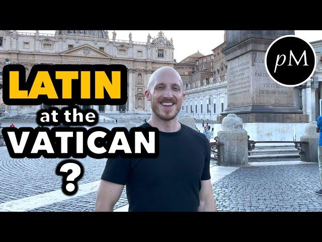 American speaks Latin at the Vatican with Priests 