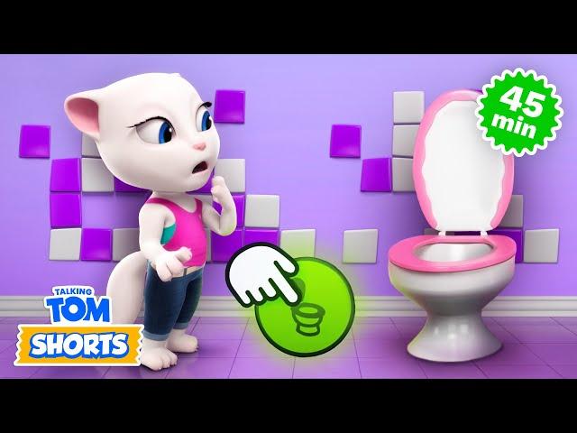 Toilet Saga: Part 1!  Talking Tom Shorts Compilation
