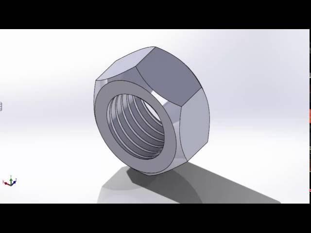 Tutorial-Creating hex nut in SolidWorks Easy Steps