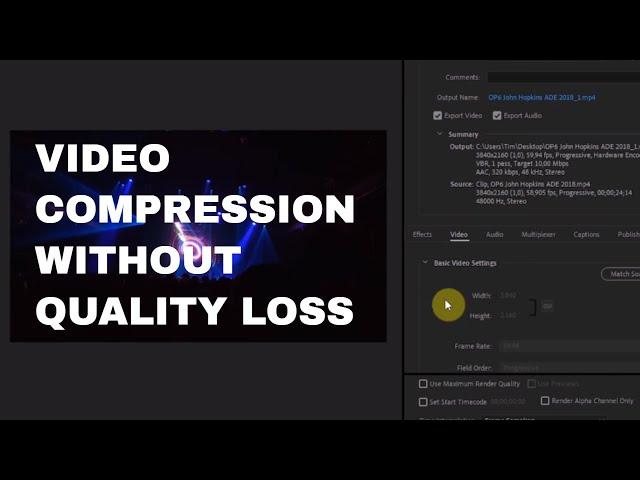 How To Compress Video File Size In Adobe Media Encoder CC | Downsize / Reduce Video File | Tutorial