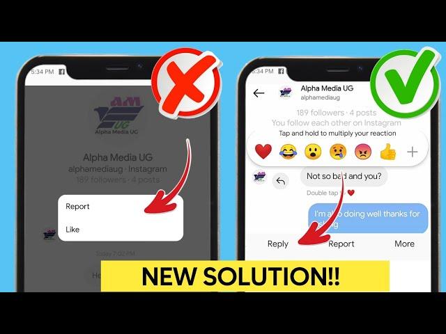How to Fix Instagram Message Swipe Reply Option Not Working / Showing 2023 (NEW UPDATE)