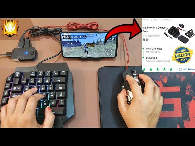 Play mobile games with keyboard mouse in mobile | mix pro combo unboxing setup & keymapping gamplay