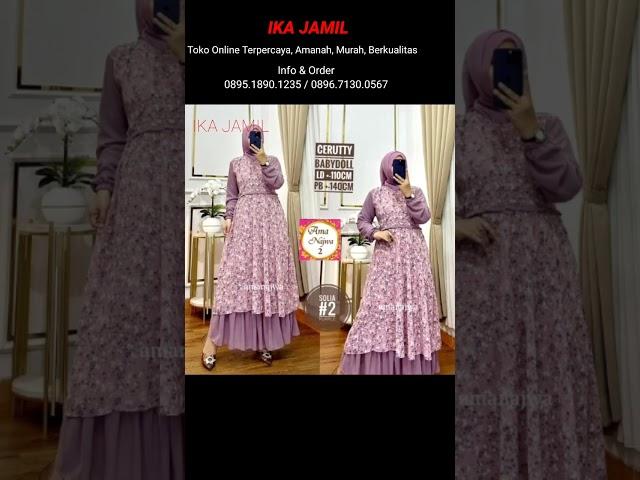 1 Baju Gamis Terbaru, Model Gamis Terbaru Simple Elegan #fashion #idulfitri #fashionmodel