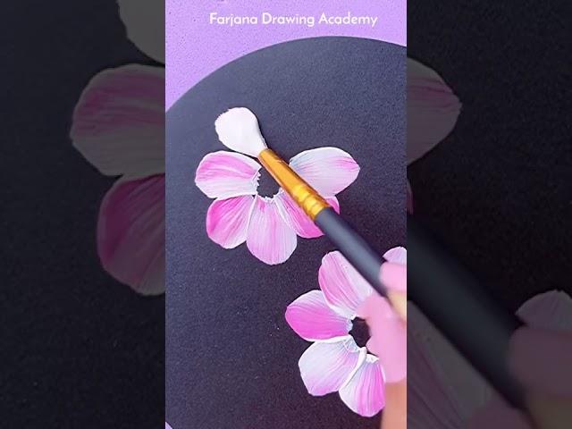 Easy Acrylic Painting for Beginners | How to paint Flowers || Painting Tutorials #Satisfying