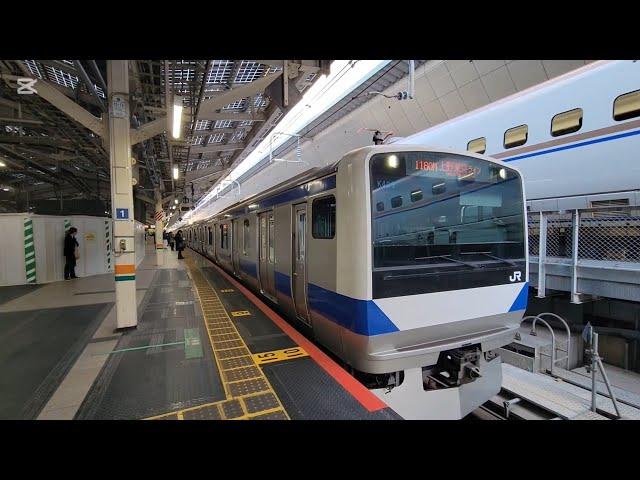 【発車メロディー変更後】東京駅10番線を発車する上野東京ラインE531系