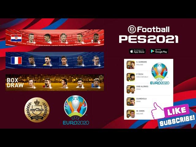 NEXT LEGEND BOX DRAW & NATIONAL SELECTIONS JUN 14 '21 || EURO CAMPAIGN ROUND 2 || PES 2021 MOBILE