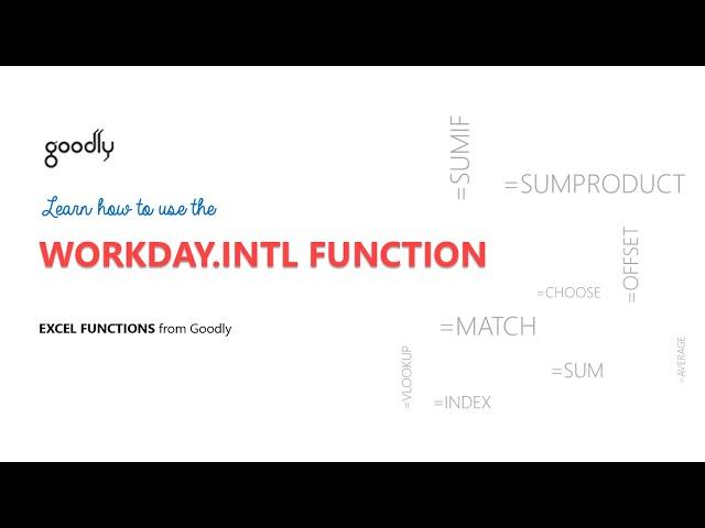 WORKDAY.INTL Function in Excel