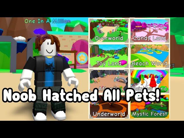 Noob Hatched All Pets In Bubble Gum Simulator! All Index Reward! Roblox