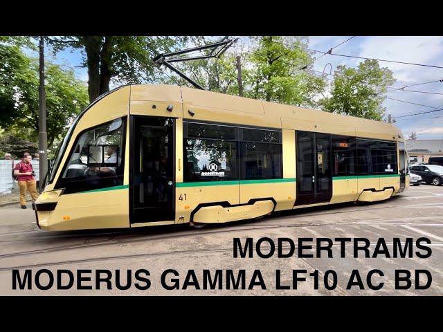 MODERTRANS - MODERUS GAMMA LF10 AC BD - Ausfahrt aus dem Depot der Woltersdorfer Straßenbahn