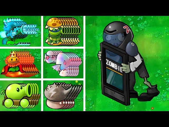 PVZ 1 Hybrid Challenge - 1 All Legendary Hybrid Plants Vs 1 Blast Door Zombie + EXTRA- Who Will Win?