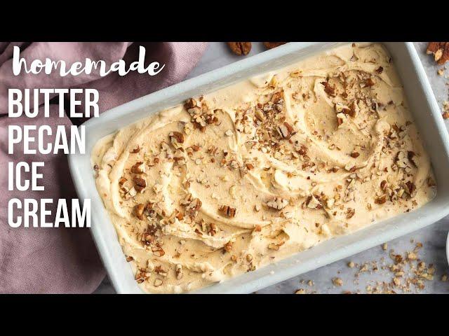 Homemade Butter Pecan Ice Cream (ice cream maker) | The Recipe Rebel