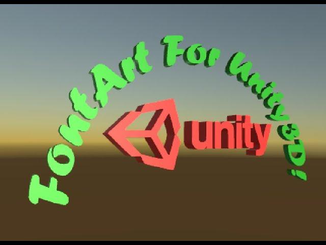 Font Art for Unity 3D Text- Simply Modeling and Curving 3D text model with several Fonts in Unity.