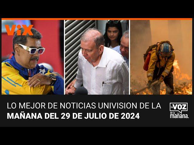 Lo mejor de Noticias Univision de la mañana | lunes 29 de julio de 2024