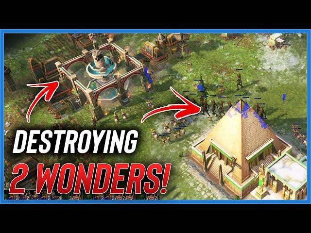 An EPIC game where we Destroy 2 WONDERS! Age of Mythology Retold