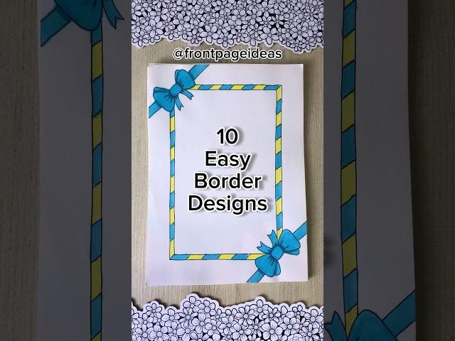 10 Easy front page design for school projects and idea note journals | Aesthetic Girl #shorts #howto