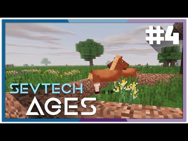 Ура Кровать и лошади с яблоками - SevTech Ages - Выживание с модами в майнкрафте - 4 СЕРИЯ