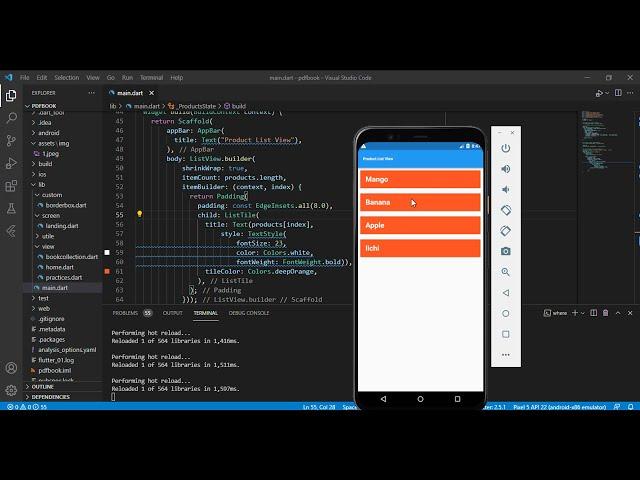 How to show list item in flutter tutorial app using listview builder 26 september 2021