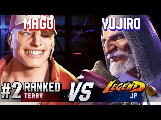 SF6 ▰ MAGO (#2 Ranked Terry) vs YUJIRO (JP) ▰ High Level Gameplay