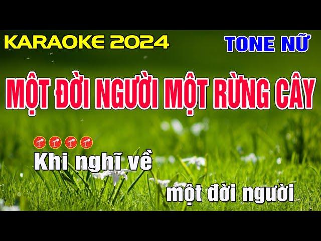 Một Đời Người Một Rừng Cây Karaoke Tone Nữ - Beat Chuẩn || Minh Điệp Organ