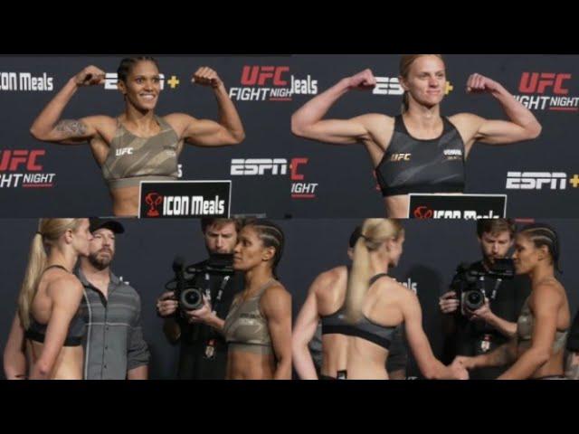 UFC FIGHT NIGHT Carli Judice Vs Gabriella Fernandes Full Official Weigh-in Face-Off