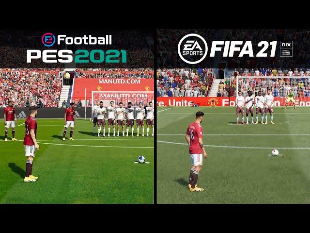 FIFA 21 vs PES 2021 Season Update Graphics Comparison (PS4 Pro)