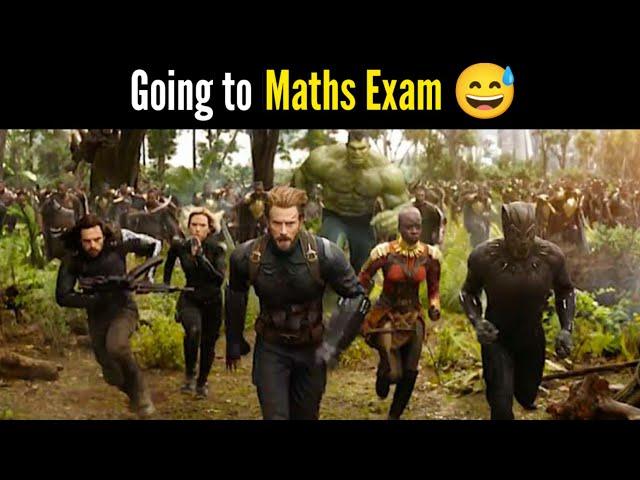 Me And My Friends going to Maths Exam... Marvel Meme