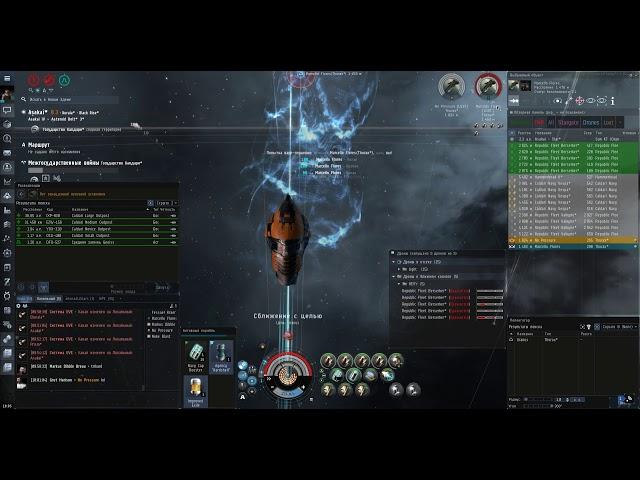 Vexor Navy vs 2x Thorax