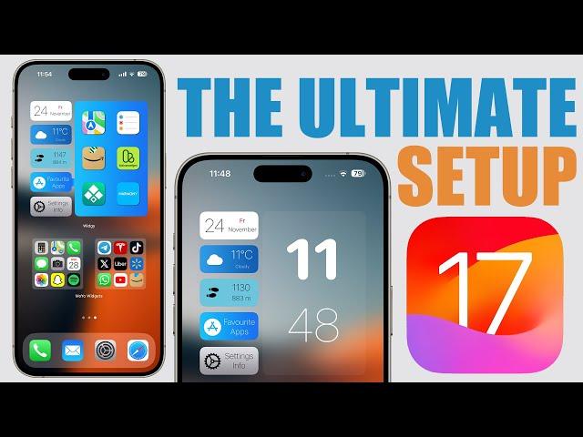 THE ULTIMATE iPhone Home Screen & Lock Screen SETUP - iOS 17 !