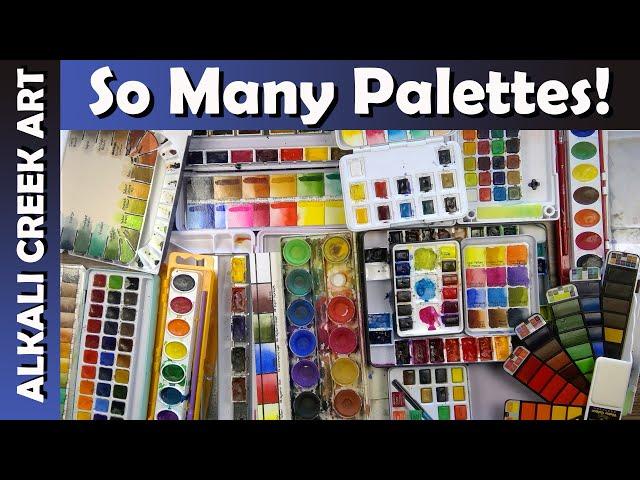 ALL of My WATERCOLOR PALETTES! Complete Tour of Every Single Watercolor Palette I Own.