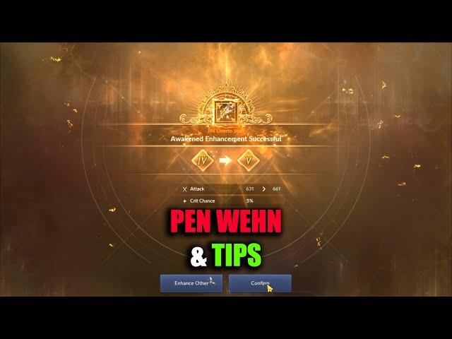 Black Desert Mobile Enhance Weapon PEN WHEN & TIPS