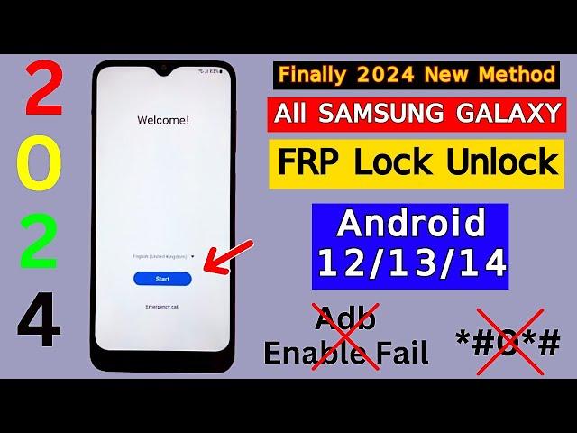 Finally 2024 New Method  All Samsung FRP Bypass/Unlock All Android 12/13/14 | Google Account Remove