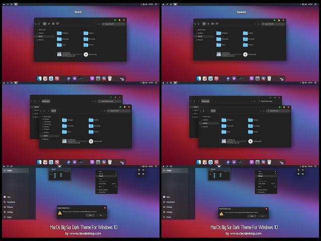 MacOs Big Sur Dark Theme For Windows 10