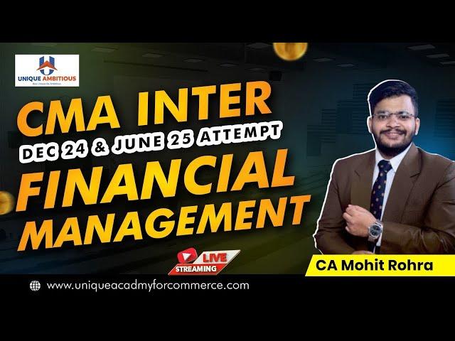 Lecture -3 Cost of capital || Financial Management || CMA Inter Dec'24/ June'25