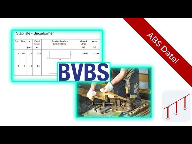 ALLPLAN - ABS Datei erzeugen - Biegemaschine - BVBS