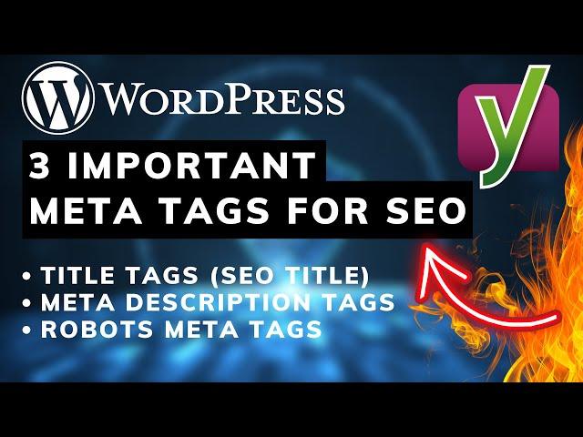 WordPress Meta Tags For SEO With The Yoast SEO Plugin