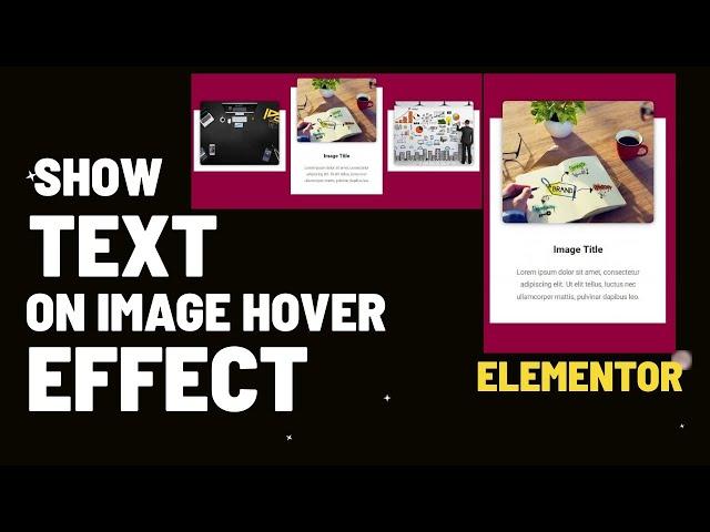 Elementor Show Text On Image Hover Effect | WordPress Builder Tutorial