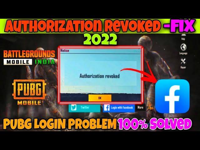 How to solve authorization revoked in pubg mobile | Authorization revoked pubg mobile facebook fix