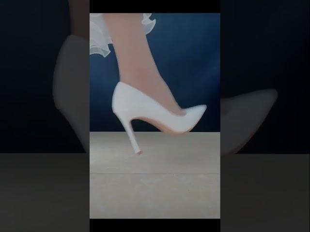 Step in Style : Luxurious White stilettos High Heels #ytshorts #newstock #highheels #heel #shoes