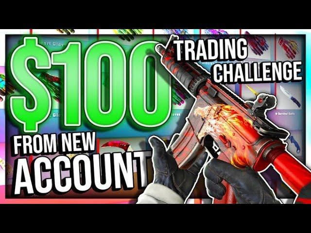 $100 TO DRAGON LORE TRADING CHALLENGE FROM NEW ACCOUNT!