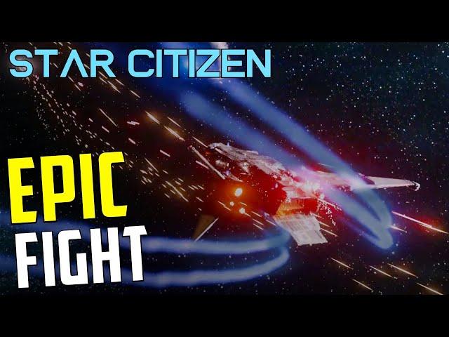 Corsair VS Redeemer - FULL CREW PVP FIGHT - Star Citizen 3.17.4, ship VS ship multicrew combat