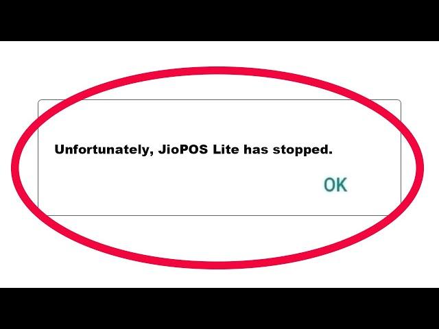 How To Fix Unfortunately JioPOS Lite App Has Stopped Error Problem in Android Phone