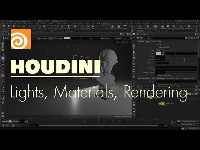 Houdini Basics 4 - Lights, Materials and Rendering