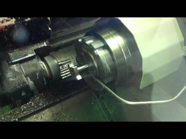 iMachining 316 Stainless Steel, C axis Milling on a MillTurn Machine Part1