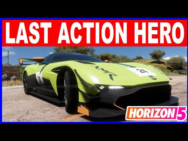 Forza Horizon 5 LAST ACTION HERO Forzathon Daily Challenges Earn Awesome Air Skills in Aston Martin