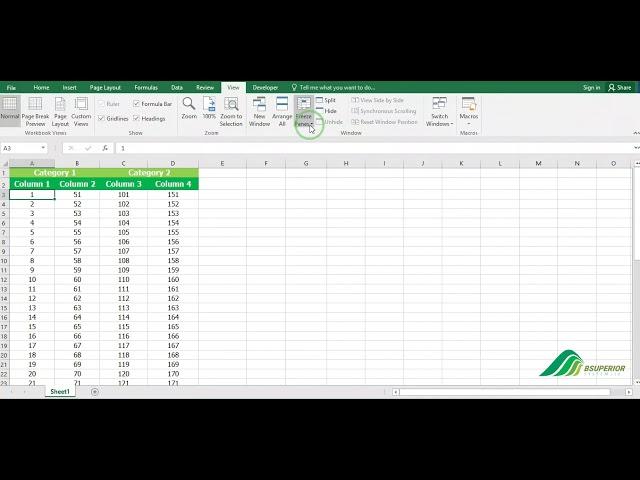 How to Freeze More Than One Row in Excel