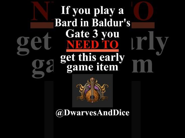 Best Early Bard Item #bg3 #baldursgate3