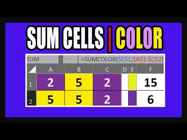 How to SUM CELLS by Background COLOR in Excel?