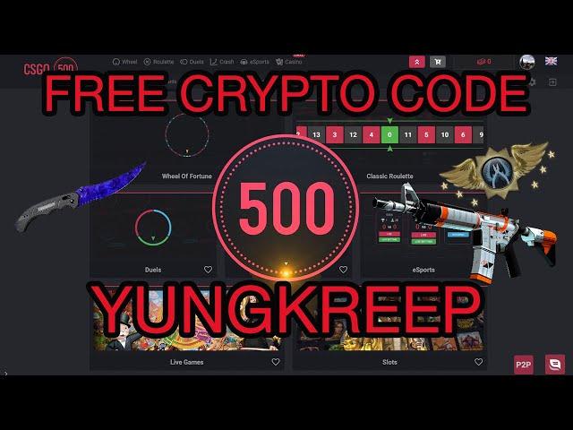 CSGO500 FREE 0.5$ | FREE CSGO SKINS | PROMO CODE 2020