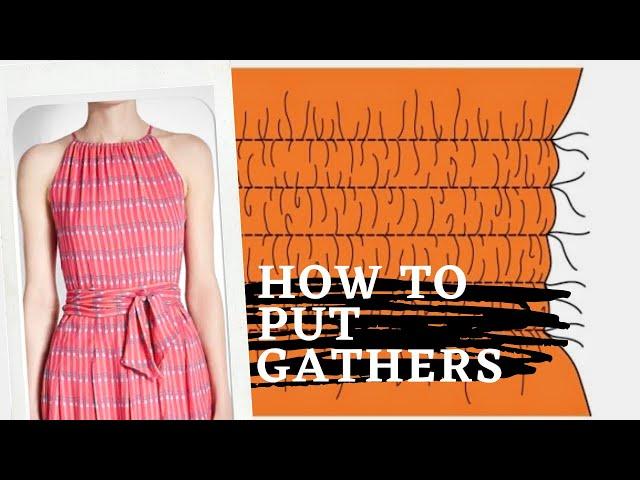 How to put Gathers || चुन्नंटें बनाने का तरीका || Anamika tutorial.